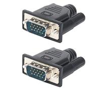 Pomoflexi 2PCS VGA Virtual Display Adapter Male Dummy Plug EDID Headless Ghost Emulator Lock Plate VGA Video Card Spoofer