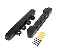 Pomoflexi 4 Holes Wall Mounted Hardwood Billiard Cue Rack Pool Cue Rack 6 Clips Billiard Holder Bracket Accessories