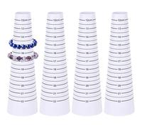 Pomoflexi 4 Pcs Bracelet Measuring Tool Set, 12-22cm Resin Bangle Sizer Mandrel, Wrist Gauge Sizing Tool for Jewelry Making