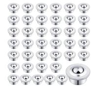 Pomoflexi 5/8inch -15H Rollers, 40PCS Carbon Steel Ball Bearings, Roller Ball Transfer Casters for Efficient Movement