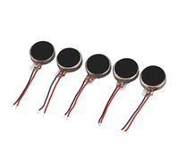 Pomoflexi 5pcs DC3V/0.1A 1.5V/0.05A 10x2.7mm Coin Mobile Phone Vibration Motor Silver