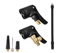 Pomoflexi Bicycle Air Nozzle, Air Pump Tire Air Nozzle, Air Pump Conversion Air Chuck Two in One