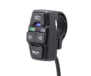 Pomoflexi Ebike Light Switch+Horn and Turning Light Switch Scooters Electric Bicycle Intelligent Mountain Bike DIy Accessories,48V