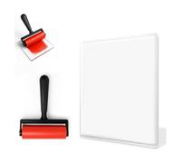 Pomoflexi Gel Printing Pad with Brush - Reusable Gel Plate for Monoprinting, Stamping & Texture for Beginners, Artists & Therapy