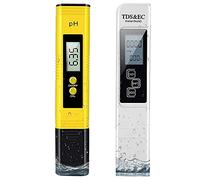 Pomoflexi PH Meter and TDS Meter,Digital Water Quality Tester, 0-9990 PPM, EC and Temperature Measurement 0.01 PH High