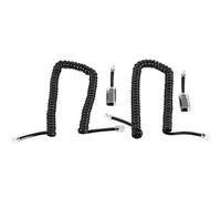 Pomoflexi Telephone Cord Detangler, 2 Pack Black Coiled Telephone Handset Cord / 1.1 Ft Coiled 2 Pack Black Extended Rotatable Telephone Phone Cord Detangler Landline Telephone Accessory