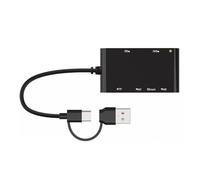 Pomoflexi USB C USB 3.0 Multi Card Reader 6 in 1 /MS/M2/TF/SIM/SD Picture Card Reader Emory Stick Pro Duo Adapter