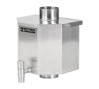 POMOLY Camping Tent Stove Water Tank Chimney Water Tank, Portable Stainless Steel Water Tank for Wood Stove, Chimney Pipe Diameter 6cm / 2.36in