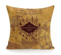 POMOTER Home Marauder's Map Decorative Square Throw Pillow Case Covers Thanksgiving Decor Farmhouse Outdoor Pillow Cover for Home Sofa Couch 20"x20"