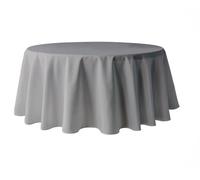 Pomp Charcoal Grey 120" Inch Round Premium Polyester Tablecloth | Wrinkle + Stain Resistant Easy Care Fabric | Fits Round or Circle Table