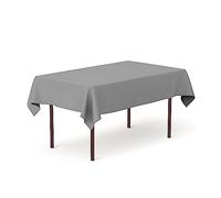 Pomp Charcoal Grey 60" x 84" Inch Premium Polyester Tablecloth | Wrinkle + Stain Resistant Easy Care Fabric | Fits 5FT Rectangle Table