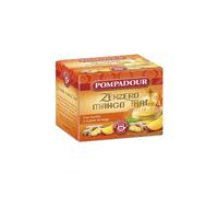 Pompadour 1913 | Flavored Ginger Infusion | Mango Thai Herbal Tea | Ginger Digestive Herbal Tea - 10 Tea Bags (22.5 Gr)