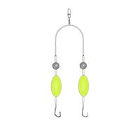 Pompano Fishing Tackle Set - Double Hook Saltwater Device | 7.4G Silicone Casting Jigging Equipment, Surf Fishing Terminal Tackle Set, High Strength Leader Rig for Crappie Travel, Backpacking, Family