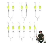 Pompano Rig - High Quality 6-Piece Fishing Set with Double Hooks - Fishing Accessories Set for Family Holidays Leisure Fishing Travel Adventure with Rods Trolling Bait Fishing