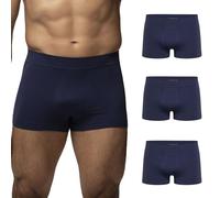 POMPEA Men's Boxer U Seamless Briefs, Basic Blue, Small/Medium (Pack of 3)