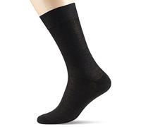 POMPEA 6 Pairs Men's Socks in Cotton Thread of Scotland, Short Calf Socks, Stylish and Versatile, Black, 39-41 Corto