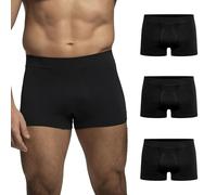 POMPEA Men's Boxer U Seamless Briefs, Black, S-M (Pack of 3)