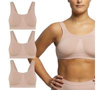 POMPEA Women's Brass. Comfort Size Bra, Basic Skin, 3XL Plus (Pack of 3)