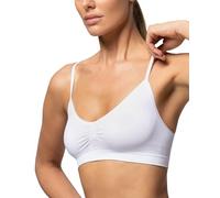 POMPEA Women's Brassiere Seamless Bra, White, L/XL