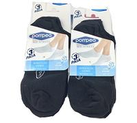 POMPEA Pack of 6 Pairs Men's Blue Black White Cotton Socks (6 Pairs Black - 39/42), Black, 39-42