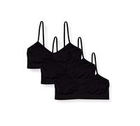 POMPEA Women's Brassiere Feel Bra, Black, S/M (Pack of 3)