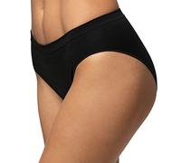 POMPEA Women's Slip Seamless Underwear, Black, S-M (Pack of 5)