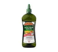 Pompeian Easy Squeeze, Smooth Extra Virgin Olive Oil, First Cold Pressed, Mild and Delicate Flavor, Mess Free, Perfect for Sauteing and Stir-Frying, 25.4 Fl Oz., Single Squeeze Bottle