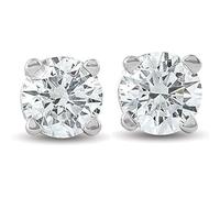 Pompeii 1/2Ct Round Brilliant Cut Diamond Stud Earrings in 14K Gold Classic, Yellow Gold, Diamond