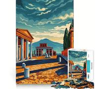 Pompeii 1000 Piece Jigsaw Puzzles for Adults Mind Skill Toy Casual Relax Design Assembly Art Collection Piece (38x26cm)