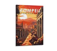 Pompeii Campania Italy Vintage Travel Poster Wall Art Picture Painting Canvas Prints Artworks Bedroom Living Room Decor 08x12inch(20x30cm)