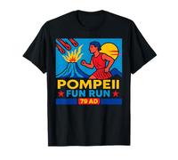 Pompeii Fun Run 79 AD Funny Volcano Running History T-Shirt