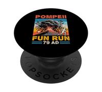 Pompeii Fun Run 79 AD Retro Vintage Funny Italy Souvenir PopSockets Adhesive PopGrip