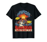 Pompeii Fun Run Funny Volcano History Geography Humor T-Shirt