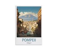 Pompeii Italy Vintage Travel Poster Street 08x12inch(20x30cm) Print Poster Home Bathroom Bedroom Office Living Room Decor Canvas Poster