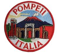 Pompeii Naples Italy Patch Embroidered Iron-on/Sew-on Badge (3.5 Inch) Travel Italia Souvenir Emblem Campania Temple of Jupiter Roman Gift Patches