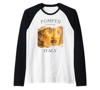 Pompeii Souvenir Men Women Italian Ancient Fresco Walls Raglan Baseball Tee