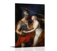 Pompeo Batoni's Allegory of Peace And War 1776 Neoclassical Poster - Warrior And Female Subject Wall Art for Bedroom Decoration Painting On Canvas Wall Art Scroll Picture Print Living Room Walls Decor