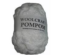 Pompom Knitting Yarn Woolcraft Branded 100% Polyester 6 Shades Available - 200g, 100m Ball (Cream)