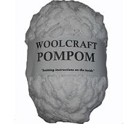Pompom Knitting Yarn Woolcraft Branded 100% Polyester 6 Shades Available - 200g, 100m Ball (White)