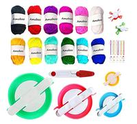 Pompom Makers, 4 Sizes Fluff Ball Weaver Needle Pompom Maker Sets-DIY Pompoms Craft Doll Making Kits (39)
