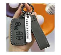 POMPOMPUR For Toyota For Alphard For Vellfire For Previa For Estima For Isis For Noah For Voxy Fobs Protector Cover 4/5 Buttons Car Key Case Car Key Cover Case(Grey for Key B)