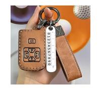 POMPOMPUR For Toyota For Alphard For Vellfire For Previa For Estima For Isis For Noah For Voxy Fobs Protector Cover 4/5 Buttons Car Key Case Car Key Cover Case(Brown for Key A)
