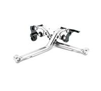 POMPOMPUR Long CNC Motorcycle Brake Clutch Levers for Triumph 765 for Street for Triple R 2017-2018 for Speed for Triple R 1050/S 2016 2017 2018 Motorcycle Handlebar Parts(Silver)