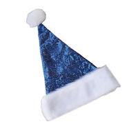 Pompoms Christmas Santa Hats For Children Adult Family Gathering Sequined Colorblocked Festival Props Headpiece
