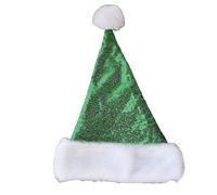 Pompoms Christmas Santa Hats For Children Adult Family Gathering Sequined Colorblocked Festival Props Headpiece
