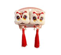 Pompoms Hairpin New Year Hair Clip Blingbling Elegant Plush Barrette Bunches Headwear Sweet Lions Embroidered