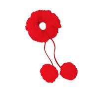 Pompoms Plush Hair Scrunchies For Student Kids Elastic Ponytail Holder Sweet Buns Hair Ornament Hair Styling Decoration