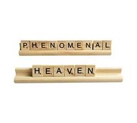 Pomrone Pack of 4 Domino Racks, Domino Trays, Wooden Domino Racks, Domino Holder for Domino Tiles, Mexican Train, Mahjong, Kids, Seniors, Adults, Professional Players