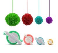 Poms Pom Maker Set - 4 Sizes Fluff Ball Weavers Tool, Portable Multifunctional Maker Tool for Yarn Knitting Craft Project