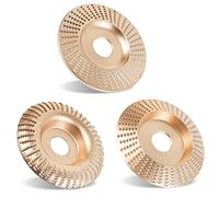 Pomsare Upgraded 3PCS Wood Carving Disc Set for 4" or 4 1/2" Angle Grinder with 5/8" Arbor, Grinding Wheel Shaping Disc for Wood Cutting, Grinder Cutting Wheel Attachments